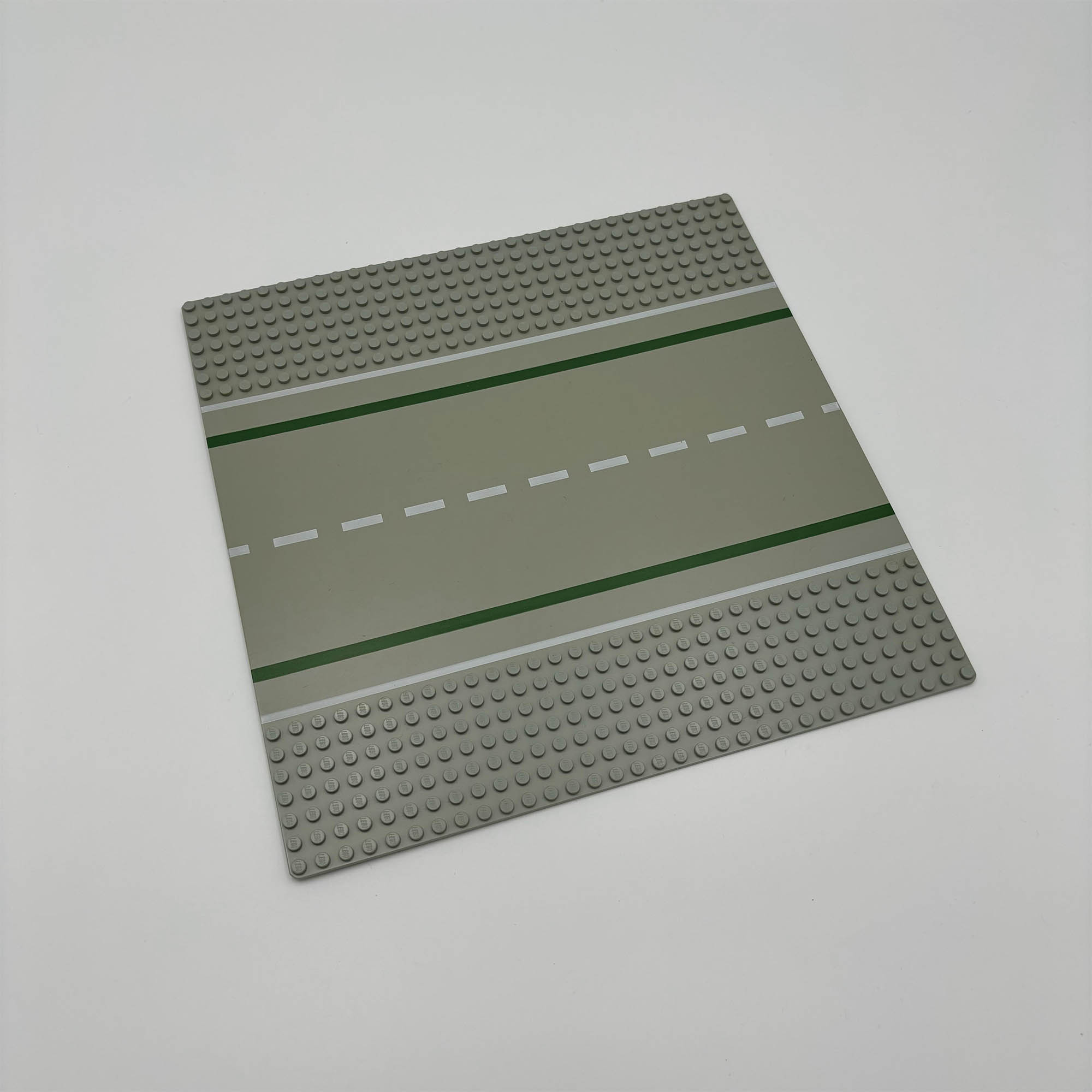 LEGO Bouwplaat met rechte weg (stippellijn)