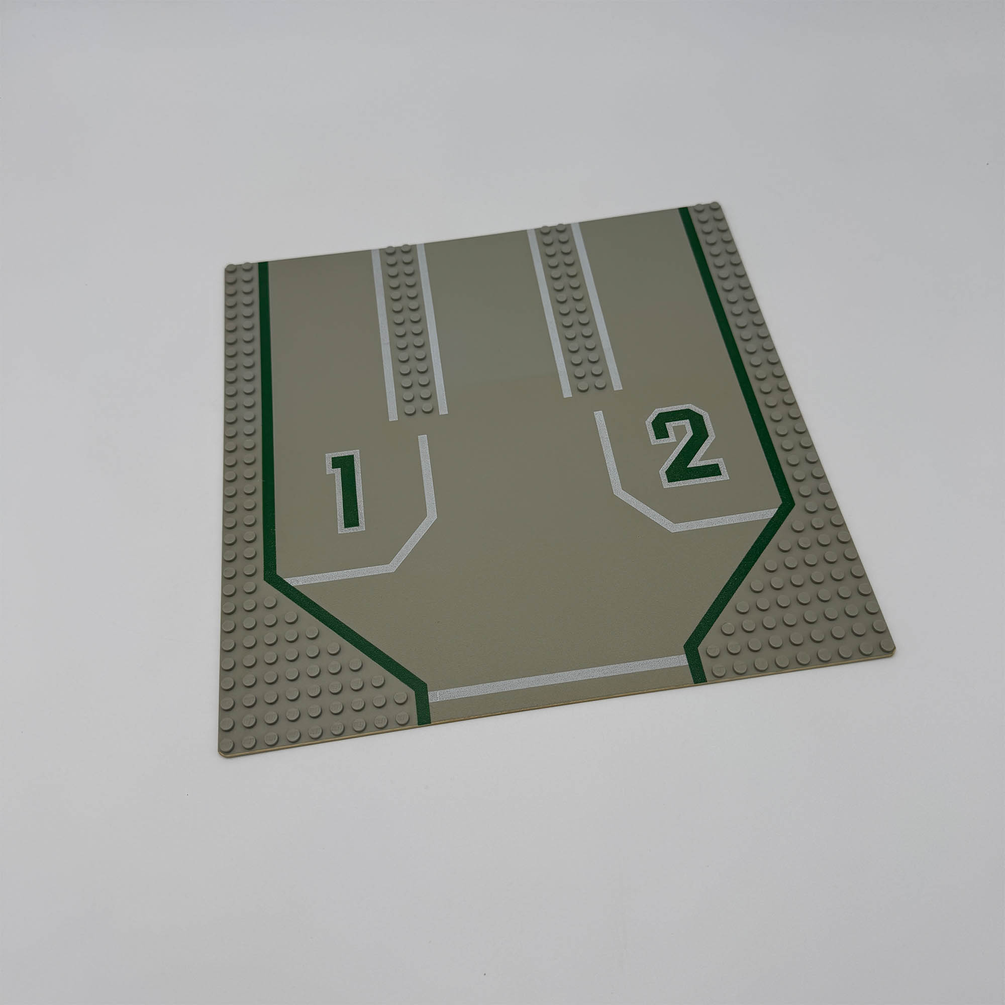 LEGO Bouwplaat lichtgrijs met 3 open opritten