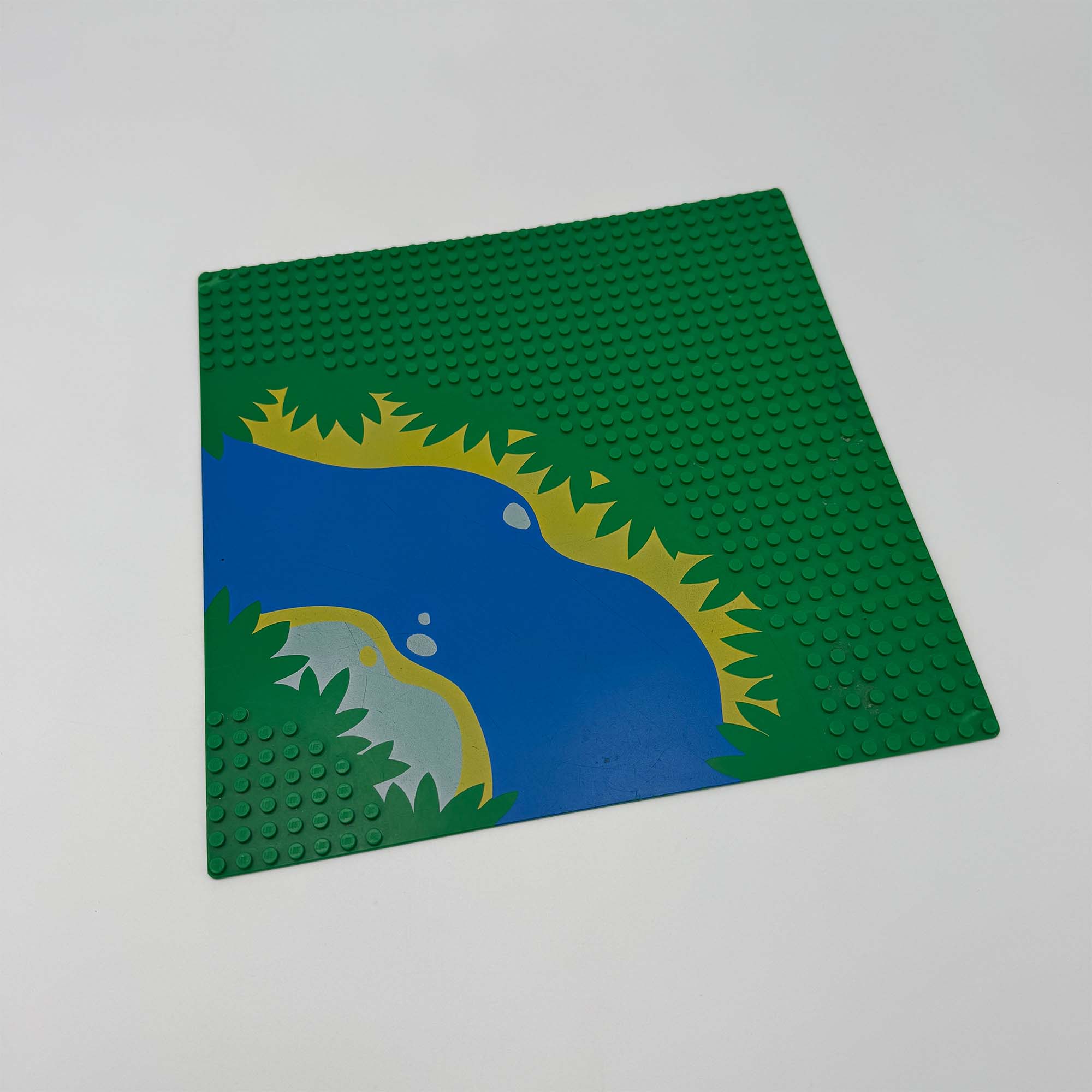 LEGO Bouwplaat groen met rivierpatroon en zandbanken