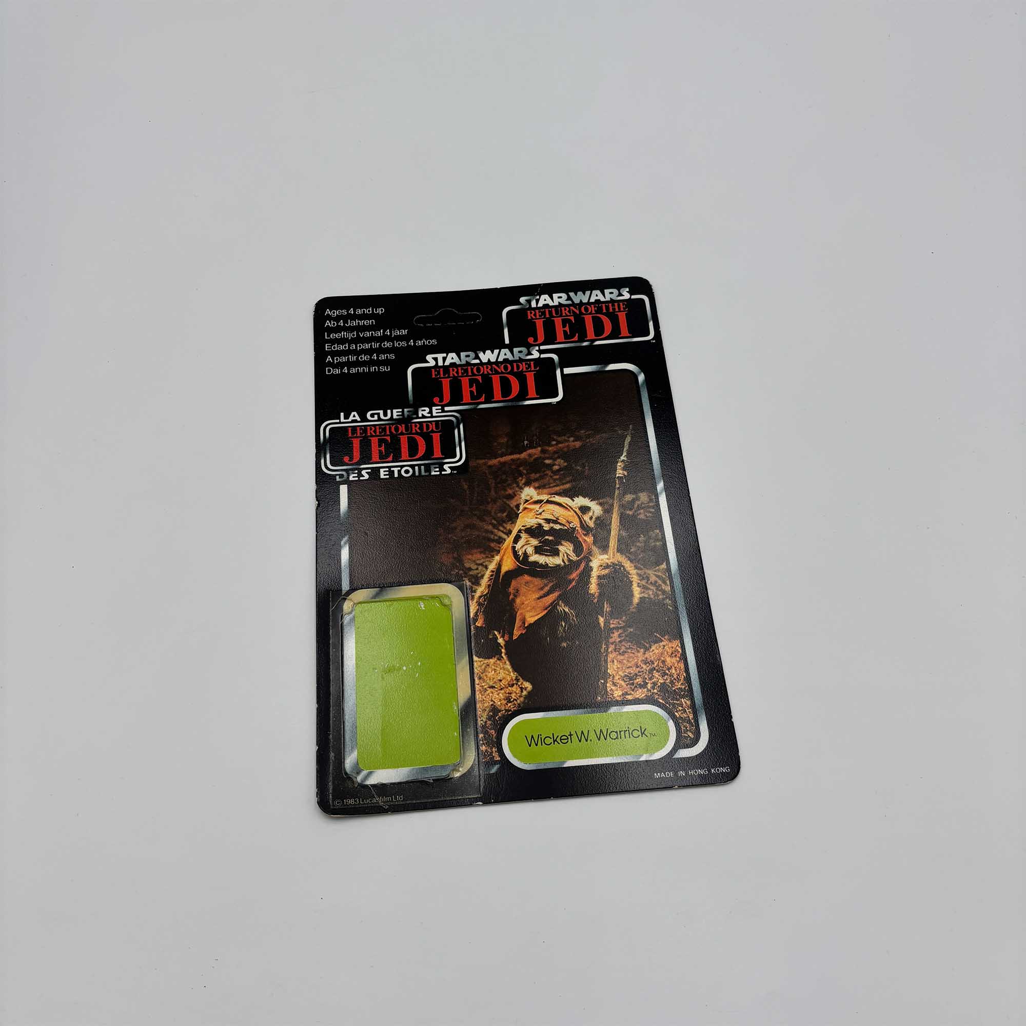 Wicket W. Warrick Cardback Vintage Star Wars