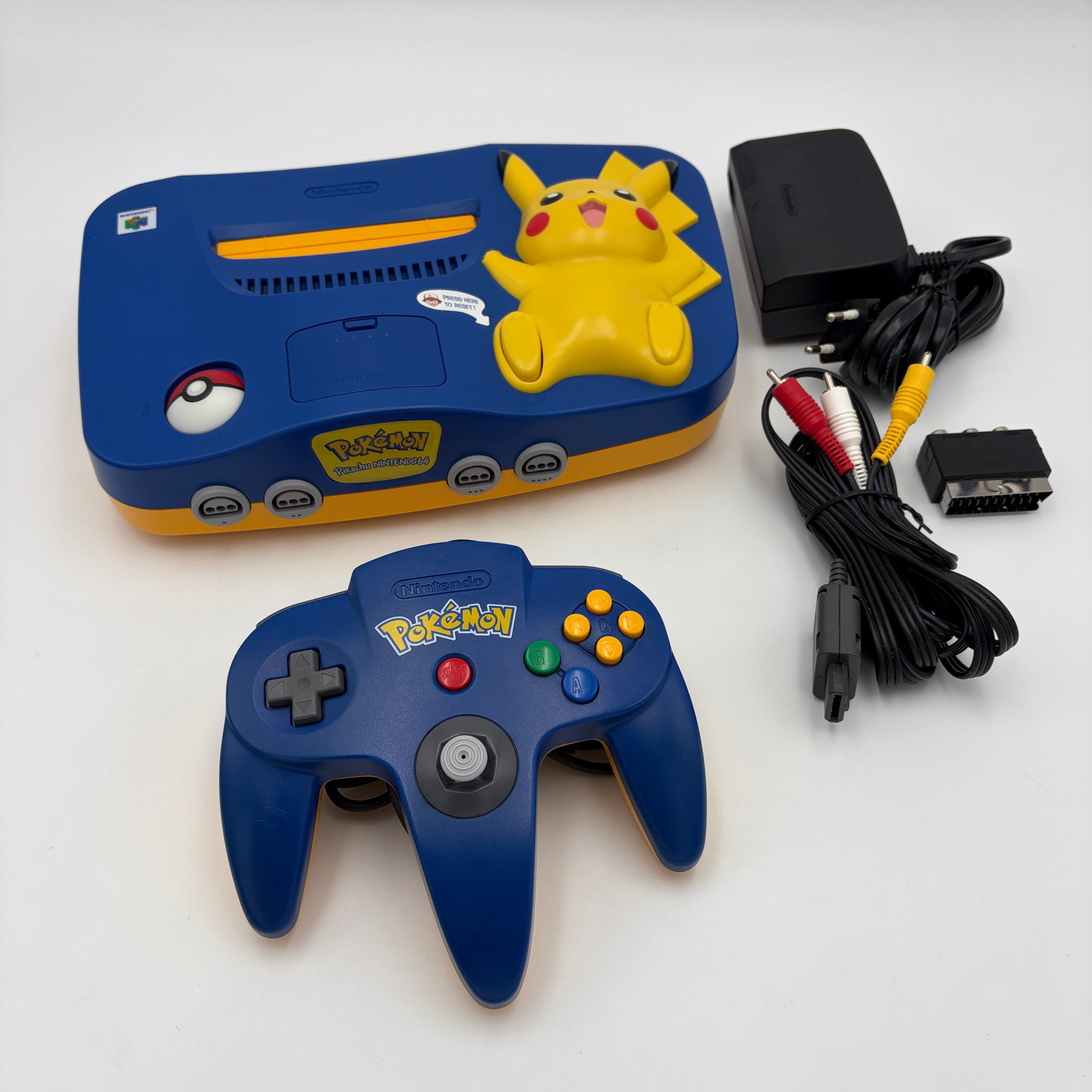 Nintendo 64 Console Pokémon Pikachu Blue Yellow Edition