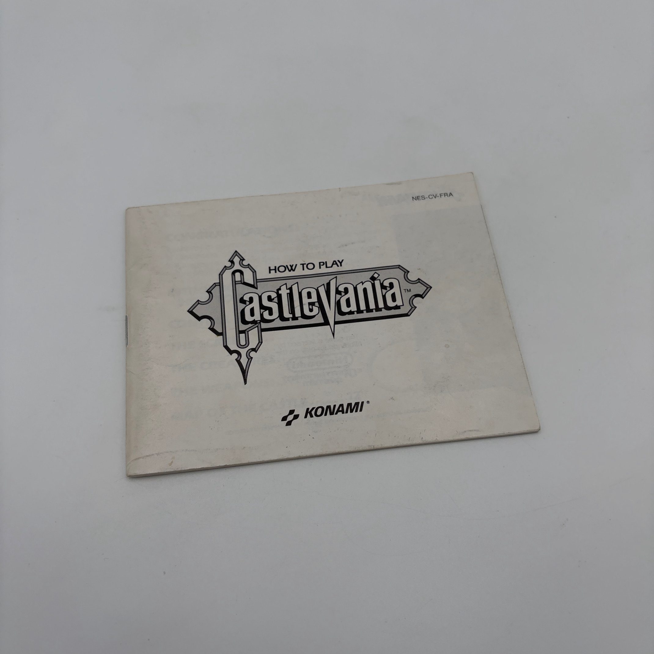 Castlevania Instructie boekje Nintendo NES (FRA)